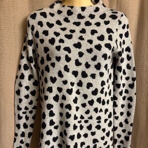 Loft Black & Gray Sweater Women's XSP